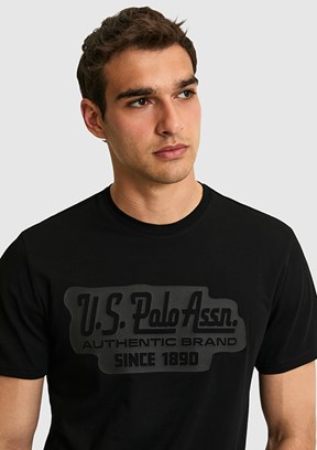 US POLO ASSN - Erkek Siyah Regular T-Shirt