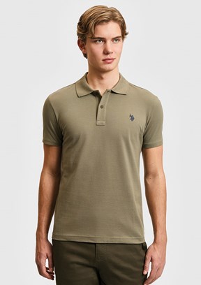 US POLO ASSN - Erkek Yeşil Basic T-Shirt
