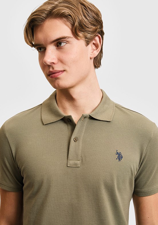 US POLO ASSN - Erkek Yeşil Basic T-Shirt