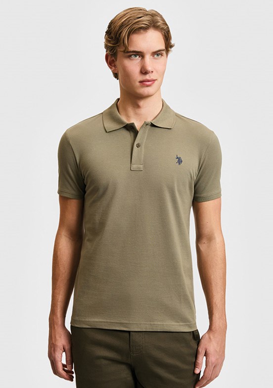 US POLO ASSN - Erkek Yeşil Basic T-Shirt