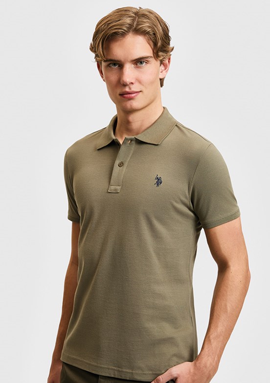 US POLO ASSN - Erkek Yeşil Basic T-Shirt
