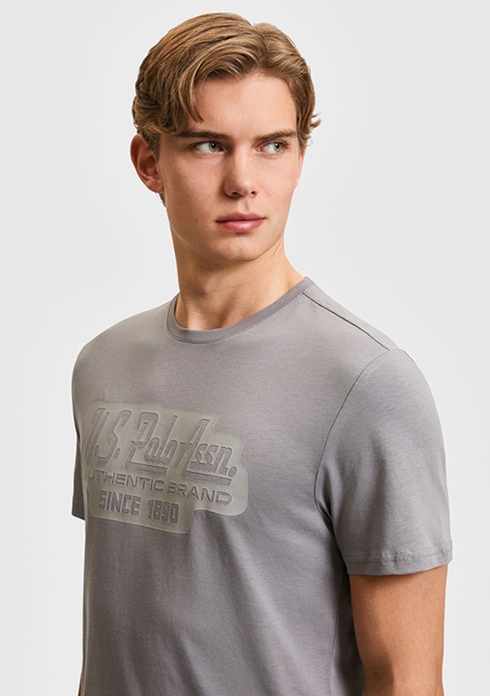 US POLO ASSN - Erkek Gri Regular T-Shirt