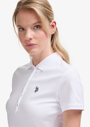 US POLO ASSN - Kadın Beyaz Basic T-Shirt