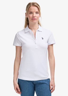 US POLO ASSN - Kadın Beyaz Basic T-Shirt