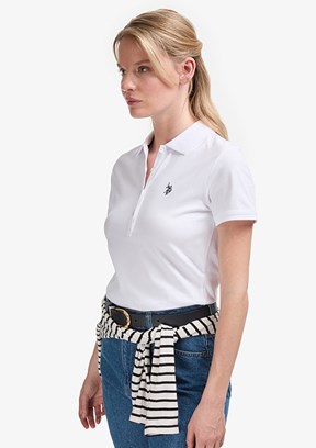 US POLO ASSN - Kadın Beyaz Basic T-Shirt