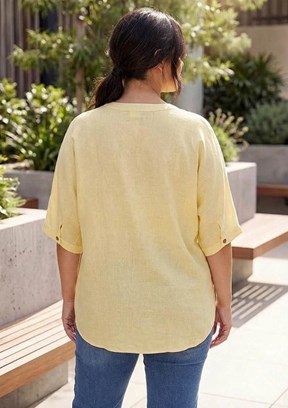 RMG - O6830 Kadın Sarı Basic Bluz