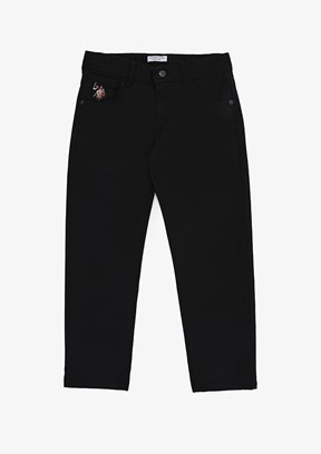 US POLO ASSN - Erkek Çocuk Siyah Chino Pantolon