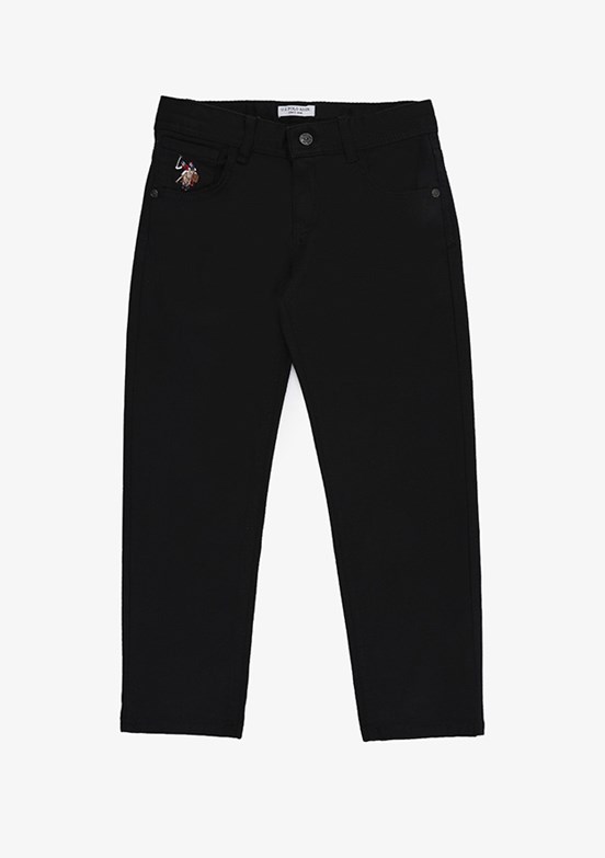 US POLO ASSN - Erkek Çocuk Siyah Chino Pantolon