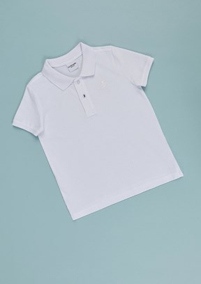 US POLO ASSN - Erkek Çocuk Beyaz Basic T-Shirt