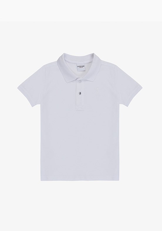 US POLO ASSN - Erkek Çocuk Beyaz Basic T-Shirt