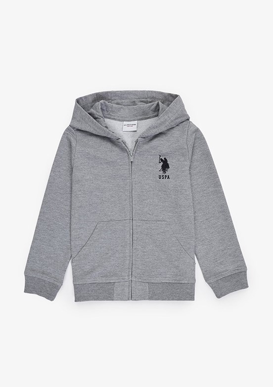 US POLO ASSN - Erkek Çocuk Gri Basic Sweatshirt