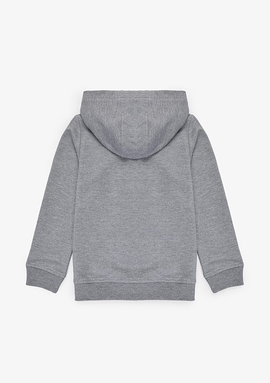 US POLO ASSN - Erkek Çocuk Gri Basic Sweatshirt