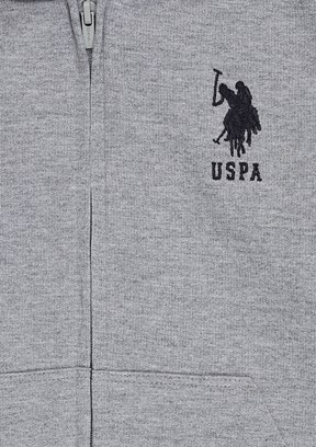 US POLO ASSN - Erkek Çocuk Gri Basic Sweatshirt