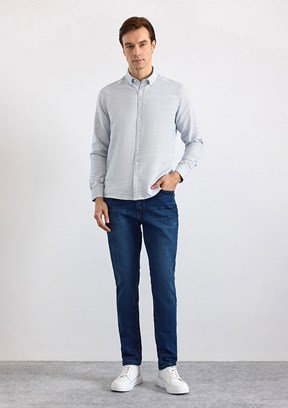 SÜVARİ - SGM2024700014 Erkek Lacivert Slim Gömlek