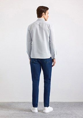 SÜVARİ - SGM2024700014 Erkek Lacivert Slim Gömlek