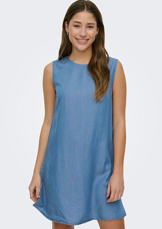 ONLY - 15363981 Kadın Mavi Mini Elbise