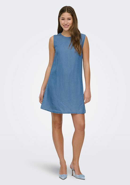 ONLY - 15363981 Kadın Mavi Mini Elbise