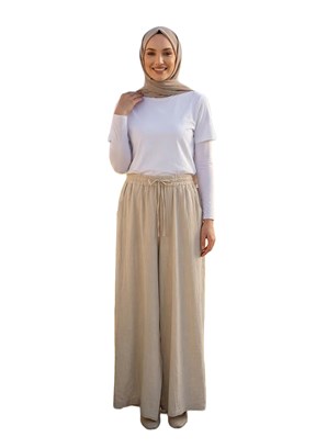 ARMİNE - 26YT221 Kadın Bej Normal Bel Pantolon