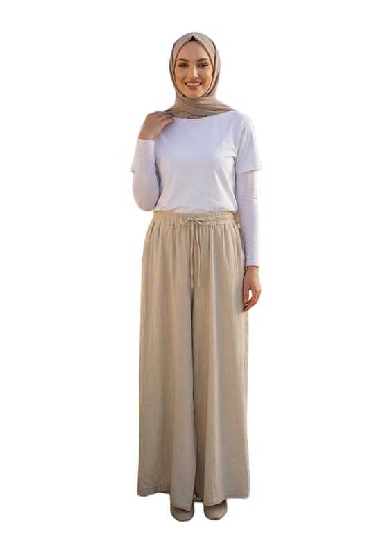 ARMİNE - 26YT221 Kadın Bej Normal Bel Pantolon