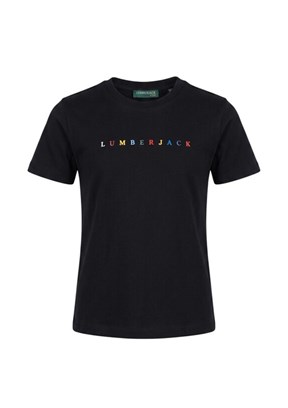 LUMBERJACK 6M Kids Iden - A10220443410010 Erkek Çocuk Siyah Baskılı T-Shirt