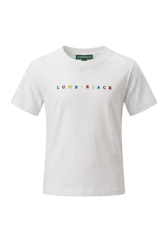 LUMBERJACK 6M Kids Iden - A10220443510010 Erkek Çocuk Beyaz Baskılı T-Shirt