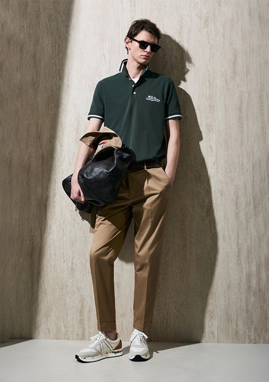 LUFİAN Artos - 111040249 Erkek Yeşil Polo Yaka T-Shirt
