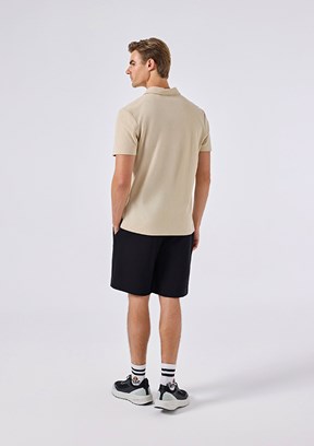 ELLESSE - 6SM5003 Erkek Bej Polo Yaka T-Shirt