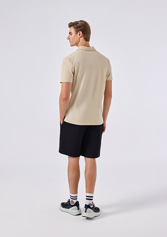 ELLESSE - 6SM5003 Erkek Bej Polo Yaka T-Shirt