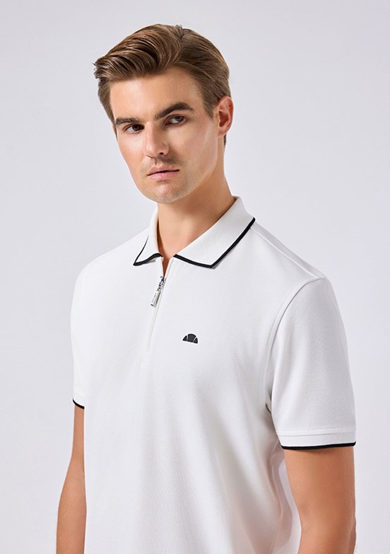 ELLESSE - 6SM5006 Erkek Beyaz Polo Yaka T-Shirt