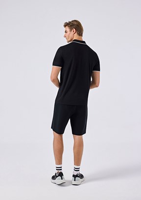ELLESSE - 6SM5006 Erkek Siyah Polo Yaka T-Shirt