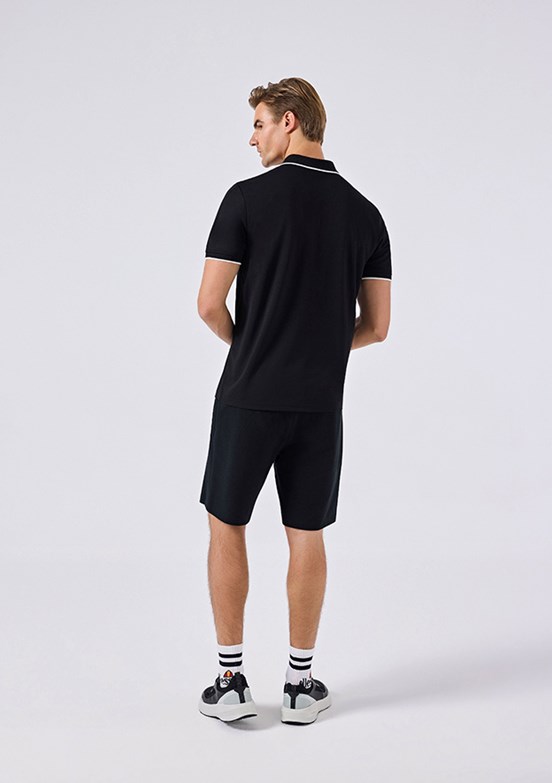 ELLESSE - 6SM5006 Erkek Siyah Polo Yaka T-Shirt