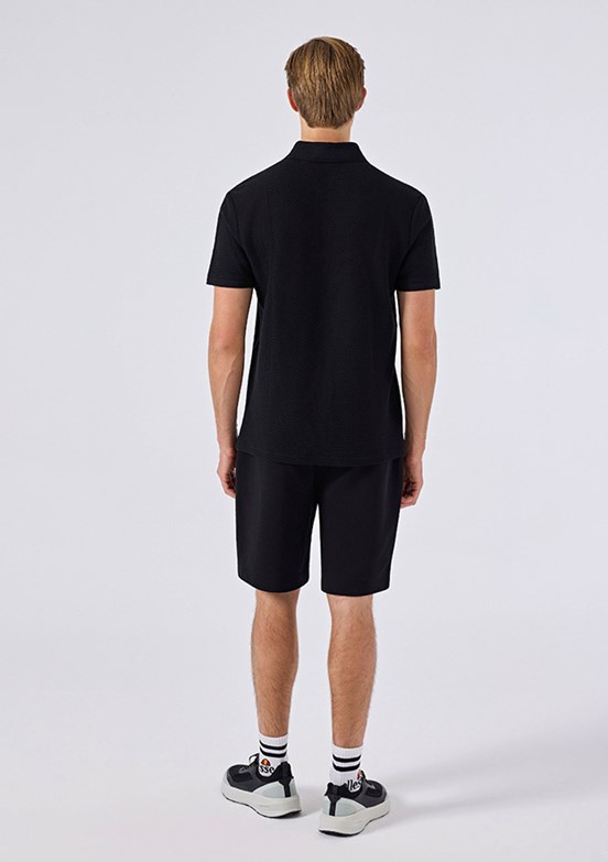 ELLESSE - 6SM5010 Erkek Siyah Polo Yaka T-Shirt