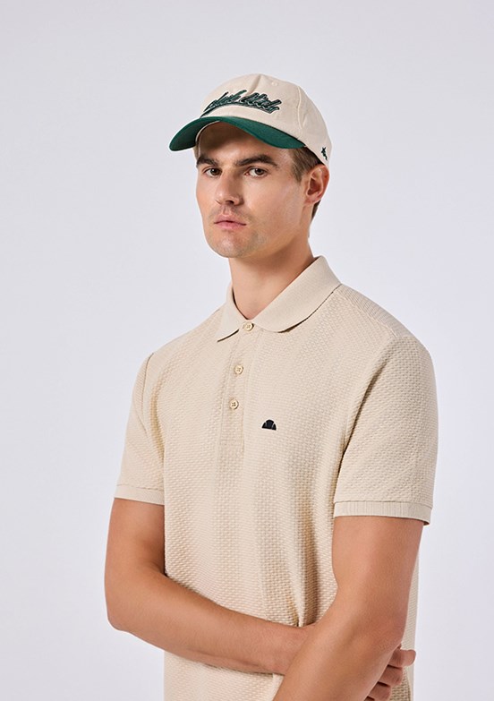 ELLESSE - 6SM5010 Erkek Bej Polo Yaka T-Shirt