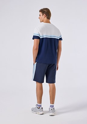 ELLESSE - 6SM5014 Erkek Lacivert Baskılı T-Shirt