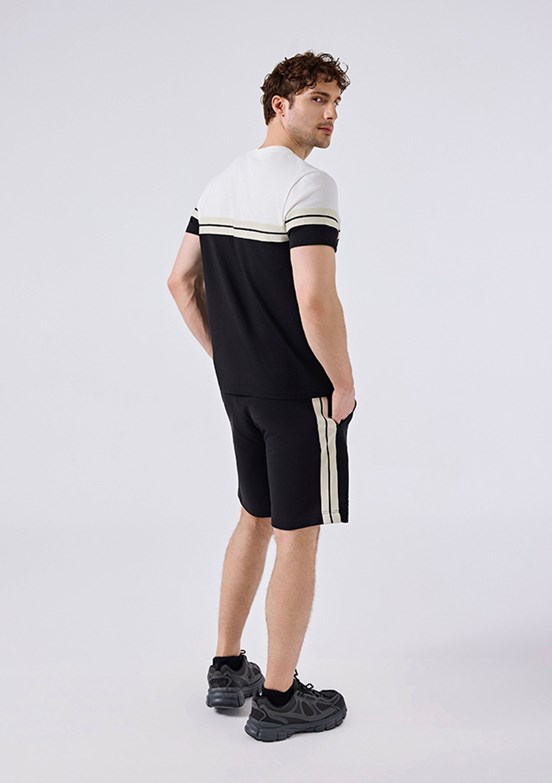 ELLESSE - 6SM5014 Erkek Siyah Baskılı T-Shirt