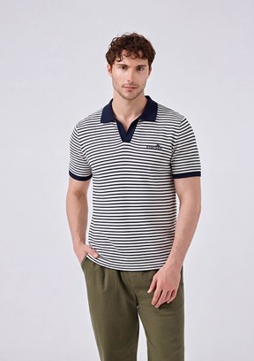 ELLESSE - 6SM5019 Erkek Lacivert Polo Yaka T-Shirt