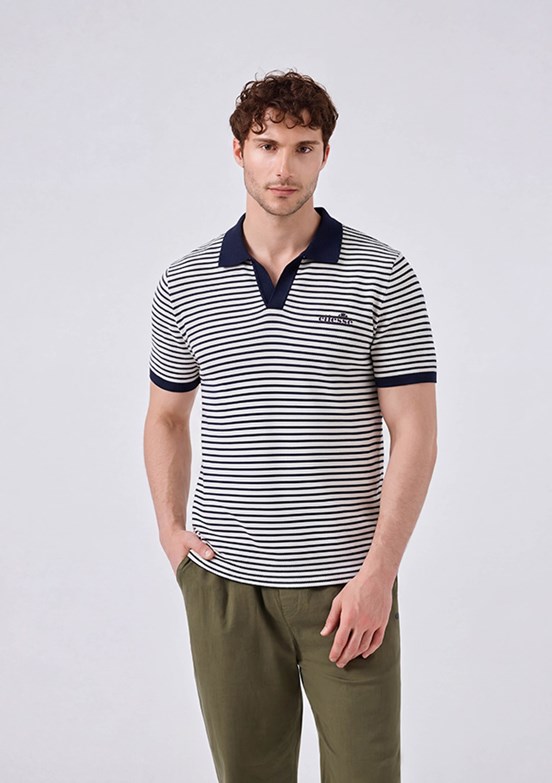 ELLESSE - 6SM5019 Erkek Lacivert Polo Yaka T-Shirt