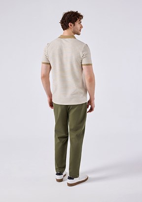 ELLESSE - 6SM5019 Erkek Bej Polo Yaka T-Shirt