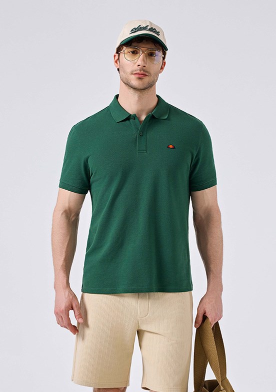 ELLESSE - 6SM5044 Erkek Yeşil Polo Yaka T-Shirt