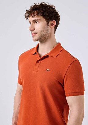 ELLESSE - 6SM5044 Erkek Kiremit Polo Yaka T-Shirt