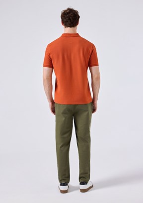 ELLESSE - 6SM5044 Erkek Kiremit Polo Yaka T-Shirt