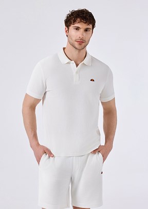 ELLESSE - 6SM5044 Erkek Beyaz Polo Yaka T-Shirt