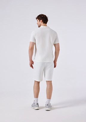ELLESSE - 6SM5044 Erkek Beyaz Polo Yaka T-Shirt