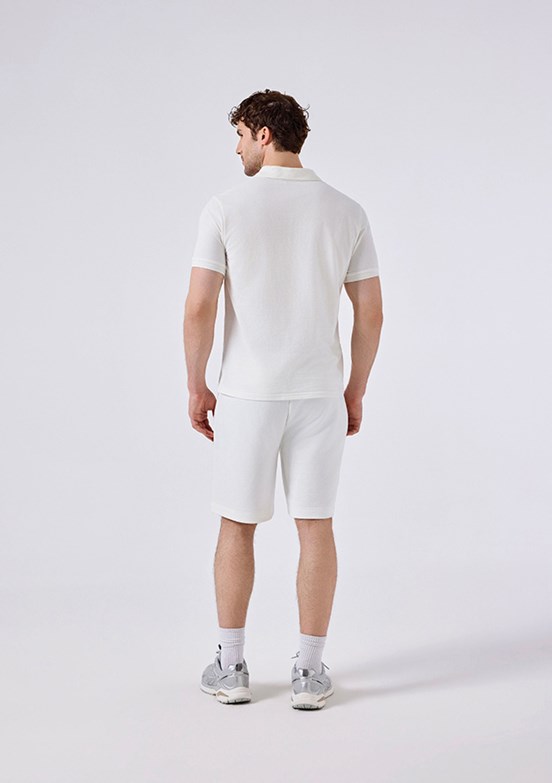 ELLESSE - 6SM5044 Erkek Beyaz Polo Yaka T-Shirt