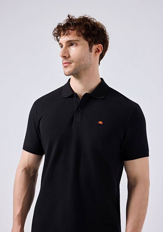 ELLESSE - 6SM5044 Erkek Siyah Polo Yaka T-Shirt