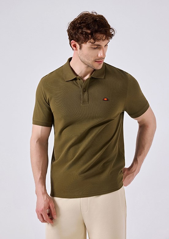 ELLESSE - 6SM5044 Erkek Yeşil Polo Yaka T-Shirt