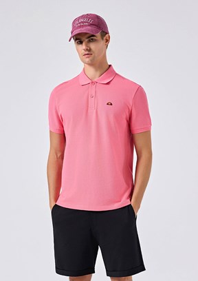 ELLESSE - 6SM5044 Erkek Pembe Polo Yaka T-Shirt