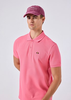 ELLESSE - 6SM5044 Erkek Pembe Polo Yaka T-Shirt