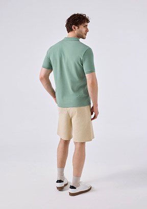 ELLESSE - 6SM5044 Erkek Yeşil Polo Yaka T-Shirt