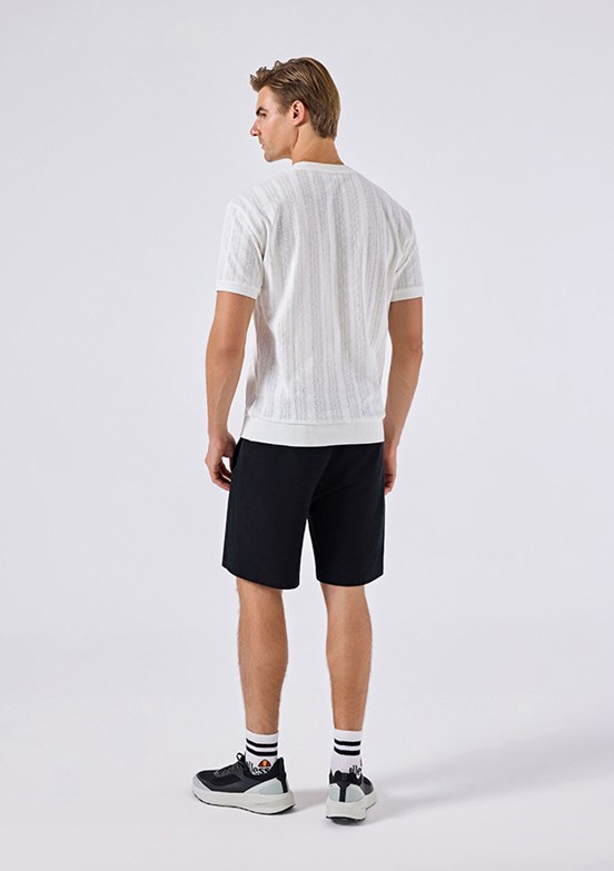 ELLESSE - 6SM5057 Erkek Beyaz Triko T-Shirt